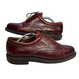 Johnston & Murphy Passport Burgundy Leather Cap Toe Dress Shoes Mens‎ Size 11M